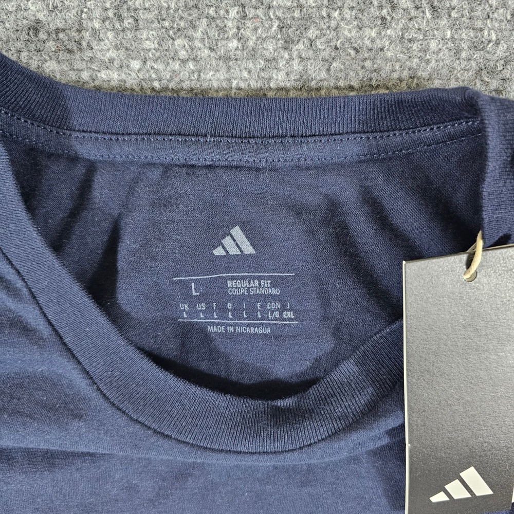 New With Tags Adidas Graphic T-Shirt Logo Print Regular Fit Tee Mens Size L - Picture 2 of 6